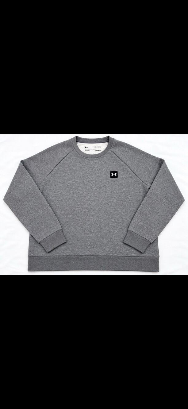 Under Armour Men's Gray M ColdGear Loose Fit Fleece Pullover Crew Sweatshirt